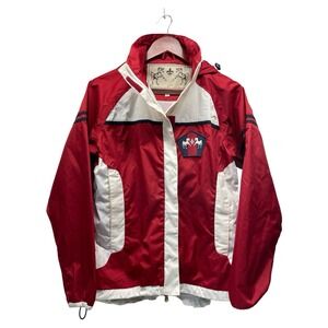 Equine Couture Women's Small Red Full Zip Up Hooded Equestrian Breathable Jacket